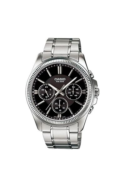 Casio ساعة كاسيو للرجال بمينا أسود تناظرية - MTP-1375D-1A