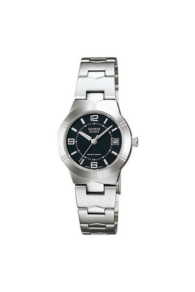Casio ساعة كاسيو النسائية التناظرية ذات الميناء الأسود - LTP-1241D-1ADF