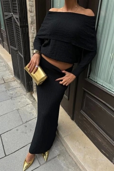 THE VOLER Madonna Collar Skirt Suit 10078