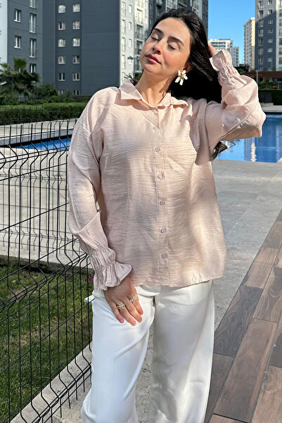 Cockatoo Kolları Büzgülü Gömlek