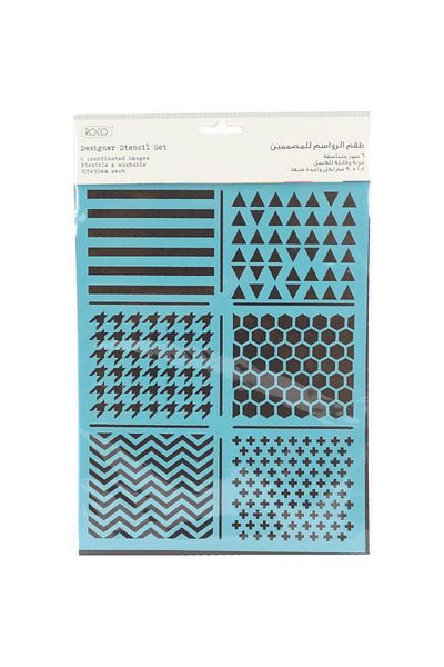 Roco Design Stencils Coordinated Triangles Plastic