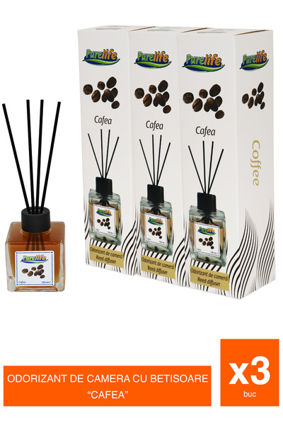 PureLife Set 3x Odorizant PureLife – Cafea – 120 ml