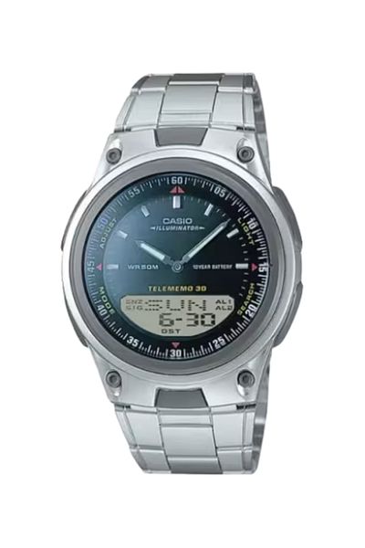 Casio ساعة كاسيو للرجال، تناظرية/رقمية، بمينا أسود - AW-80D-1A