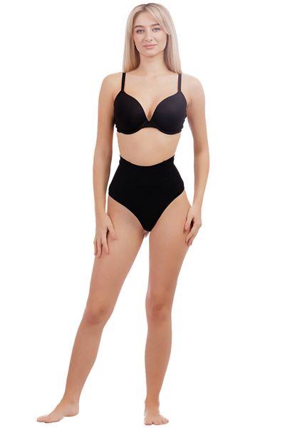 zenifique Zenifique Shapewear with Thong Panties, Mid Waist, Black, Size M