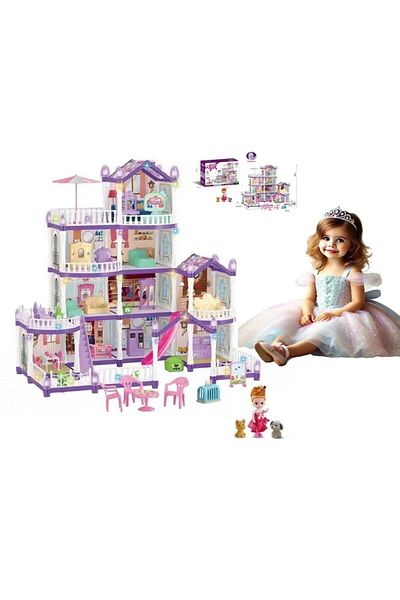 Smart Vibe Casuta de Papusi PrincessVilla SmartViBE™, Set de Joaca DIY cu 280 PIESE