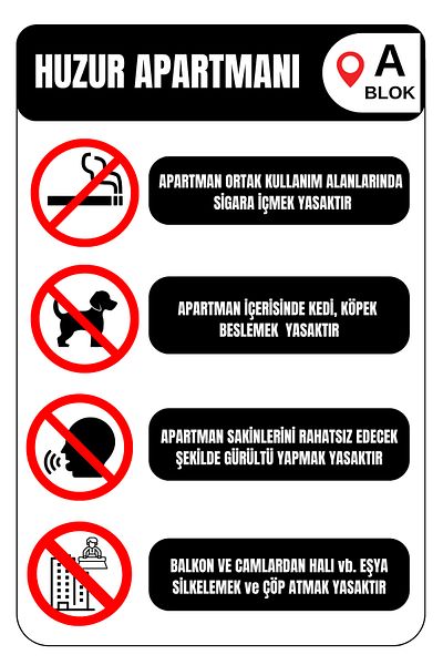 Girl Power 35 X 50 Apartment Rules Foil Printing Sticker Warning Sign