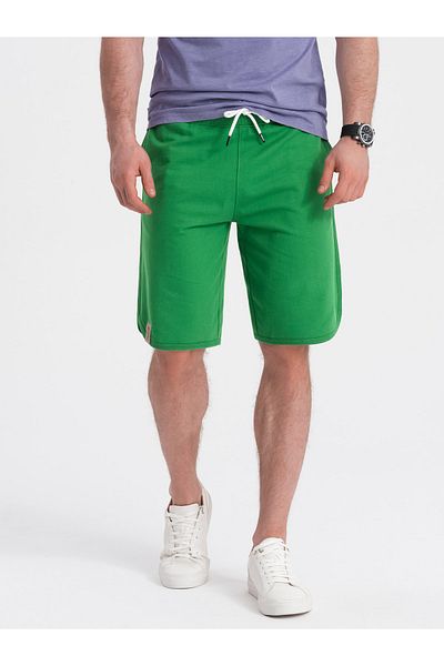OMBRE Herren-Sweatshorts mit abgerundetem Bein - grün V4 OM-SRSK-0105 L
