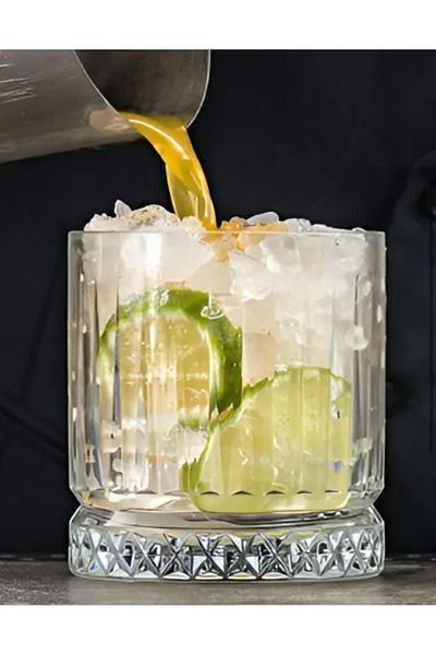 Snow Homs 4 Piece Water & Whiskey Glass Set - Stylish and Elegant Soft Drink Glass Design, Durable Glass