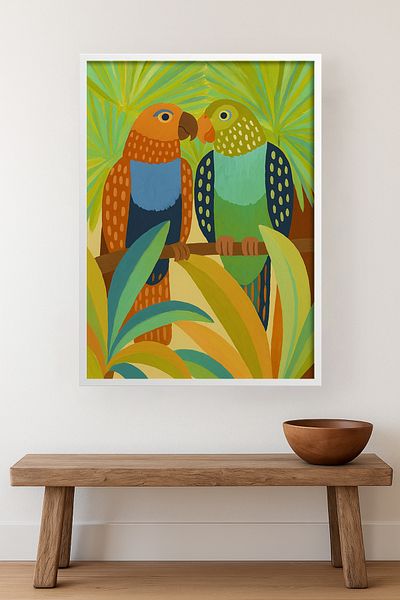 HOMEPACK Single Wooden Framed Painting Single Piece Poster Painting Tkkarina-24