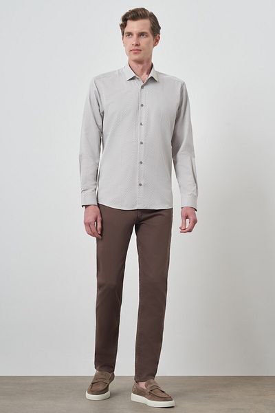 Morven Men's Mink Slim Fit Italian Collar Shirt