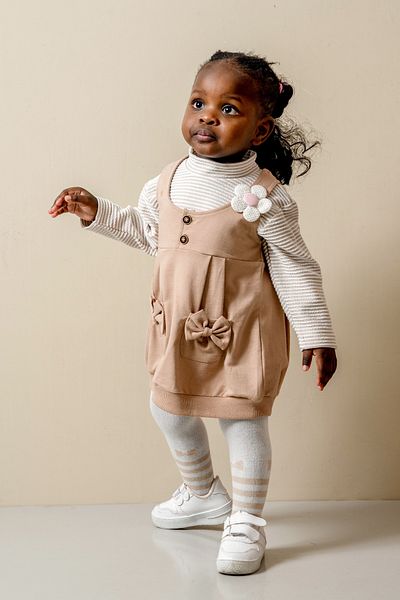 JNF kids Striped Bodysuit (with Pantyhose Gift)