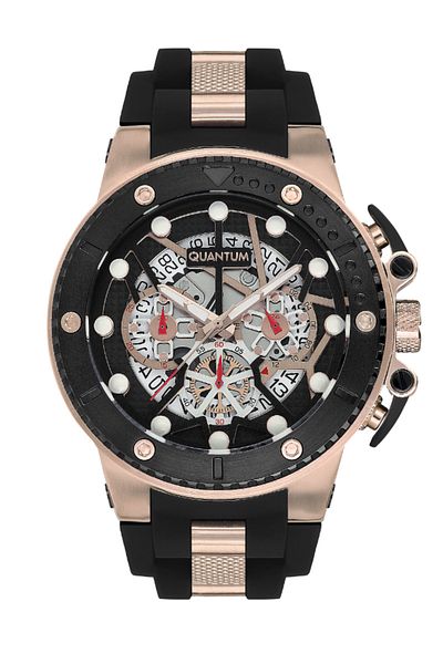Quantum Quantum Men's Chronograph Black Dial Watch - HNG535.851