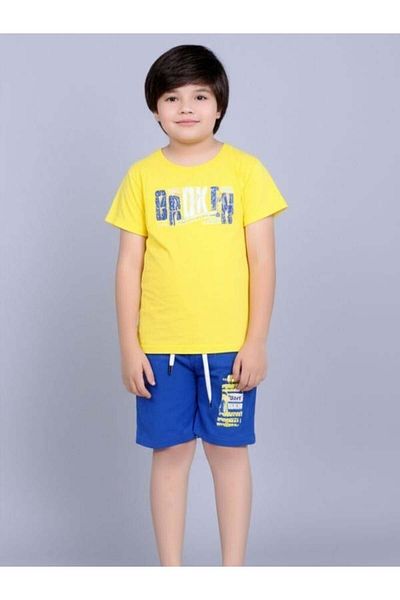 Zekids Boy's Cotton Printed Shorts Set