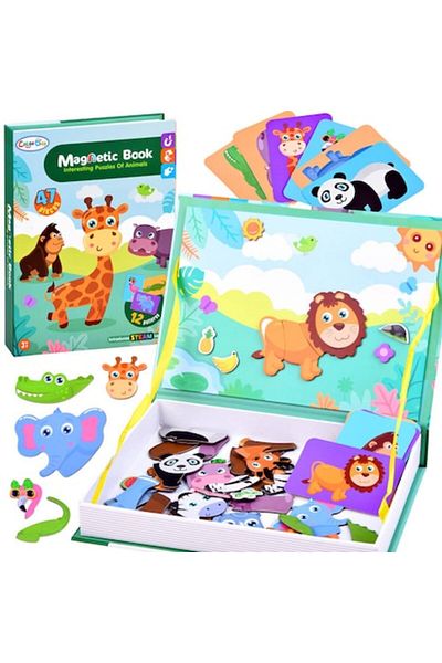 indiggo Puzzle magnetic cu animale de la grădina zoologică
