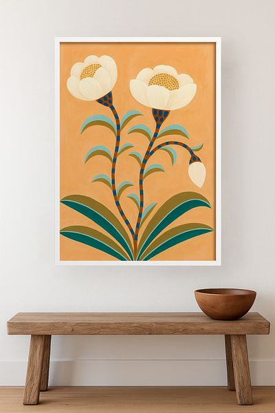 HOMEPACK Single Wooden Framed Painting Single Piece Poster Painting Tkkarina-27