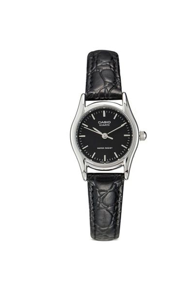 Casio ساعة كاسيو النسائية التناظرية بمينا أسود - LTP-1094E-1ARDF