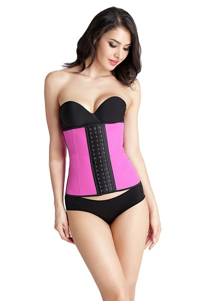 zenifique Body Shaping Corset, Waist Trainer, 3-Row Closure, Pink, 3Xl