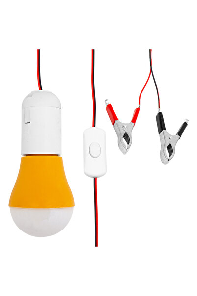 Powermaster PM-11050 Akü Maşalı Anahtarlı 12 Volt 5 Watt Seyyar Led Ampul