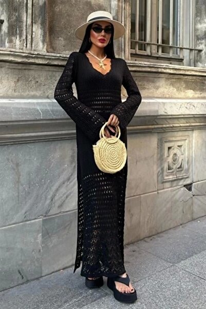 ESM Noche Openwork Detailed Spanish Sleeve Dress 2840