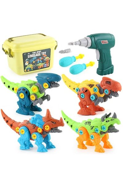 indiggo STEM Dinosaur Construction Set with Electric Drill DIY JurassicDino