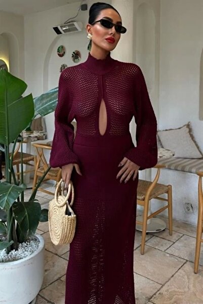 Genel Markalar Ajurlu Triko Elbise 2854