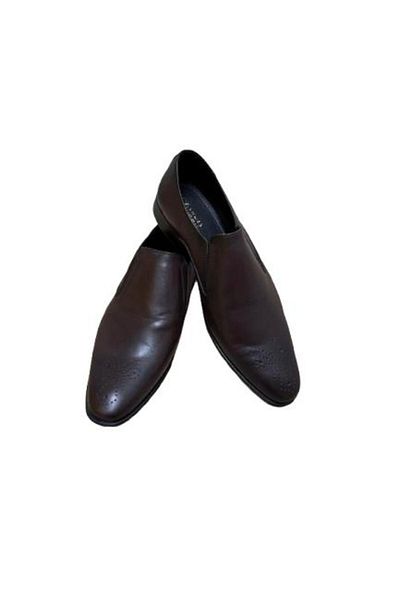 Antonelli Pantofi eleganți pentru bărbați, Fără șireturi, Maro închis, Piele naturală, Mărimea 44