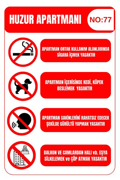 Girl Power 35 X 50 Apartment Rules Foil Printing Sticker Warning Sign