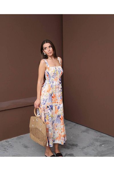 Lusin Rochie de vară din in, fără mâneci, cu bretele pentru piept pentru femei