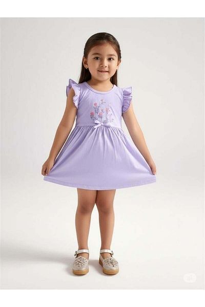 Zekids Girl's Cotton Floral Dress