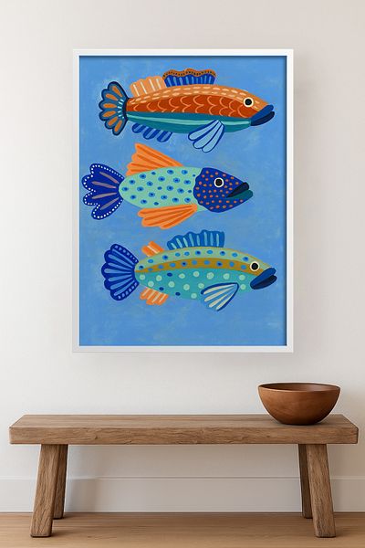 HOMEPACK Single Wooden Framed Painting Single Piece Poster Painting Tkkarina-23