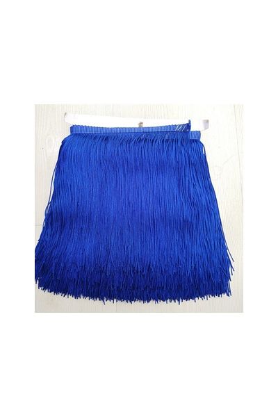 ALTAY TEKSTİL ÜRÜNLERİ 15 cm Fringe Ribbon Saks Blue (1 Meter)