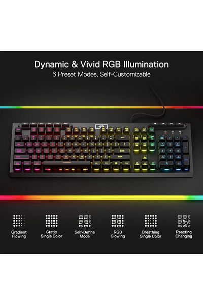 REDRAGON K513 RGB Membrane Gaming Keyboard (104 Keys)