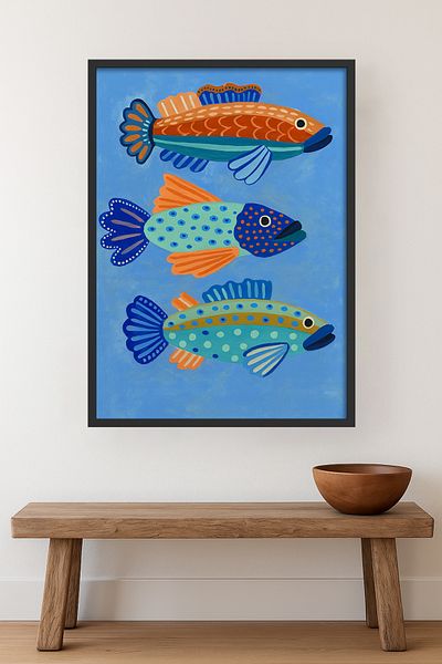 HOMEPACK Pictură unică cu cadru din lemn Pictură poster dintr-o bucată TKKARINA-23