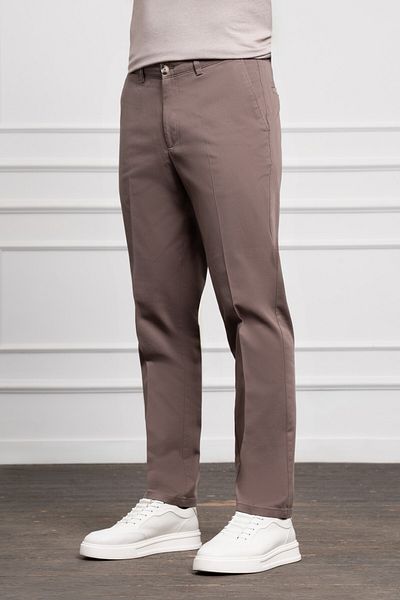 Morven Men's Brown Dynamic Fit Chino Trousers