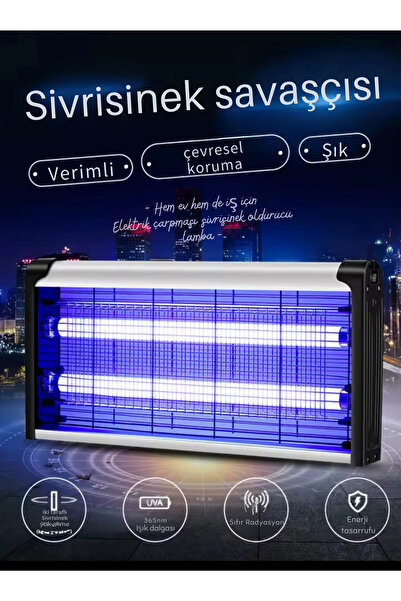 BellaThec Kapalı Alanlar ve Bebek Odaları İçin LED'li Sineksavar - Hem Gece L...