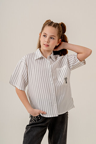 GİYİCEM TEKSTİL Cămașă cu mânecă scurtă pentru fete 3170