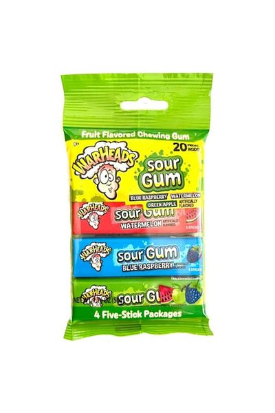 WarHeads Gumă acră, pachet de 4, 50g