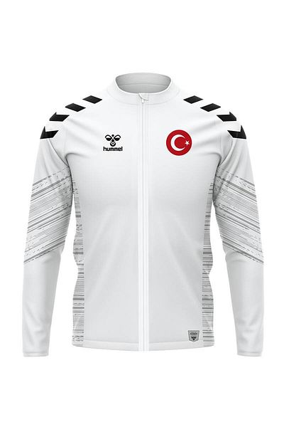 hummel National Team Line Camping Tracksuit Top White