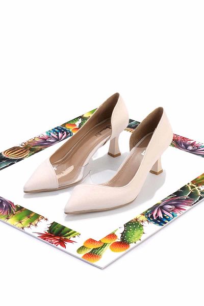 Bambi Matte Skin Women's Classic Heeled Shoes K01992002138