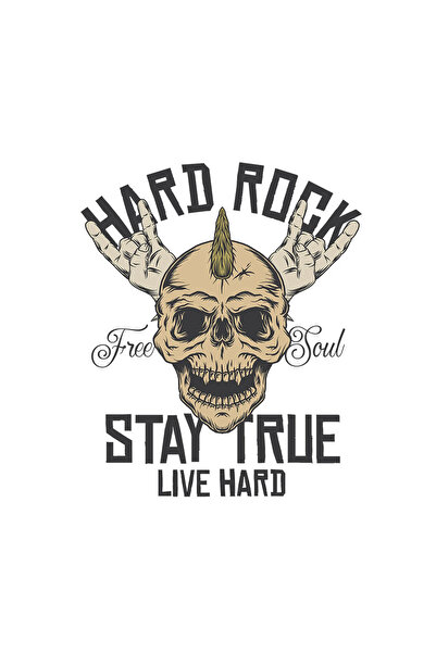 INOVATIX Set de 8 piese, autocolant Hard Rock Free Soul Stay True Live Hard, ...