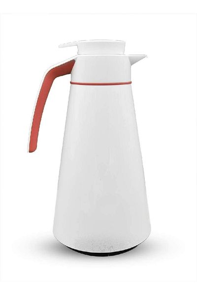 emsa Cone Quick Tip Vacuum Flask, 1.5L, White/Pink – Elegant, Easy-Pour & Insulated
