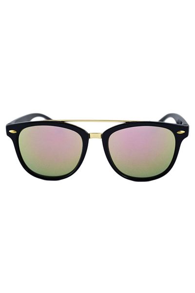 THEICONIC Wayfarer Passenger X Sunglasses Pink Reflections - Black