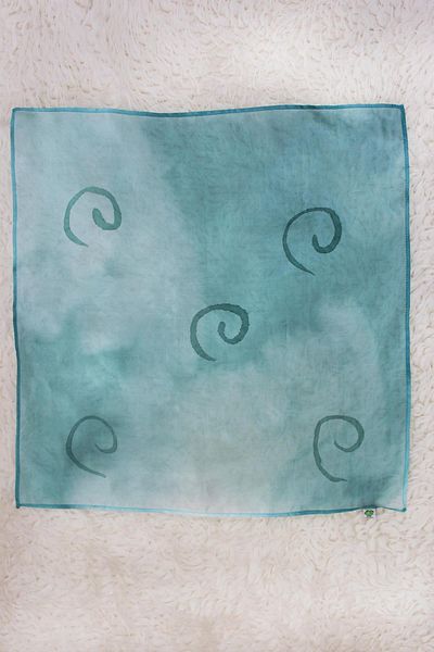 Defne&Apollon İpekçilik 100% Pure Silk Hand Painting Square Scarf - 55 X 55 Design - Oil