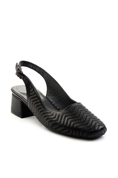 Bambi Pantofi clasici cu toc de damă din piele neagră K01531252103