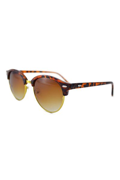THEICONIC Clubmaster Retro II Brown Sunglasses - Leopard Brown