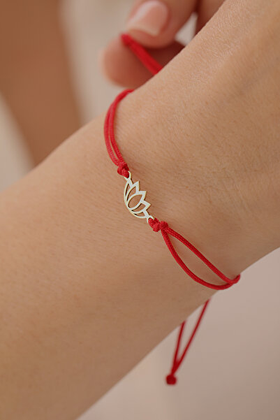 YAVUZ KUYUMCULUK 14 Ayar Altın İpli Lotus Çiçeği Bileklik