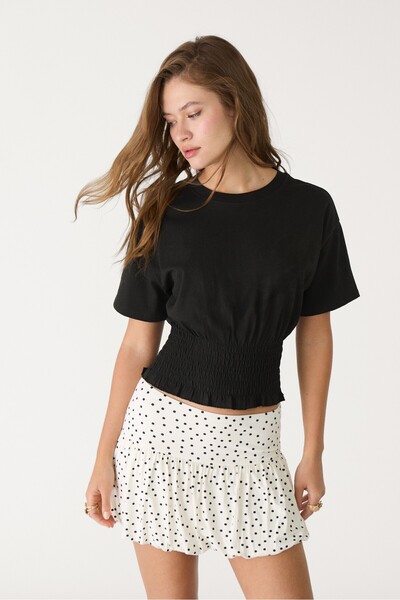 Stradivarius T-shirt with gathered top
