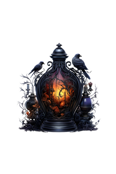 INOVATIX Set de 8 piese, autocolant Halloween Lampă magică, INOVATIX®. 6 cm