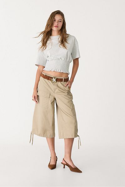 Stradivarius T-shirt with gathered top