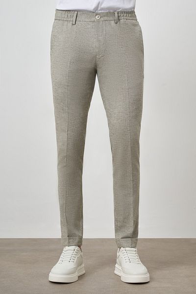 Morven Men's Green Trend Full Elastic Slim Fit Trousers